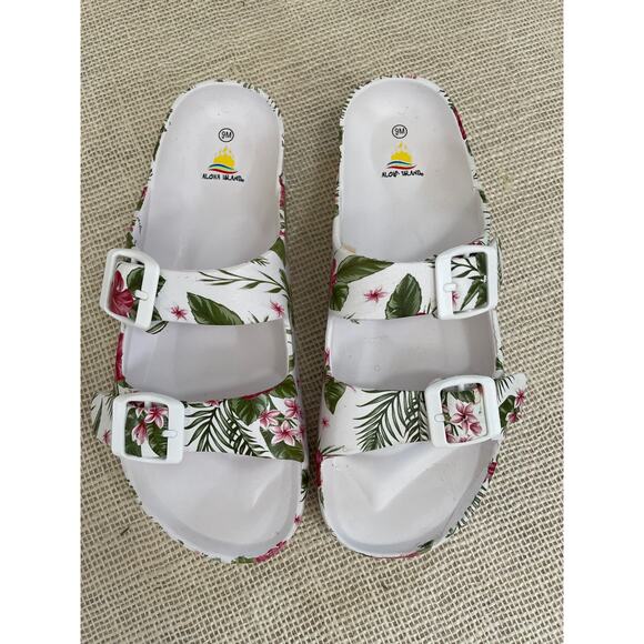 Aloha‎ Island Tropical Buckle Sandals, Rubber, adjustable, NWOT, Size 9M - Picture 2 of 6